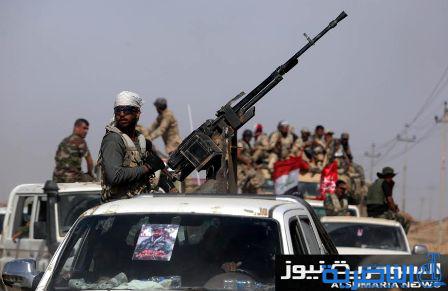 بالصور .. مقاتلو الحشد بقيادة العامري يصدون هجوماً لداعش عند منشأة الثرثار