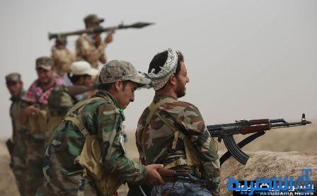 بالصور .. مقاتلو الحشد بقيادة العامري يصدون هجوماً لداعش عند منشأة الثرثار