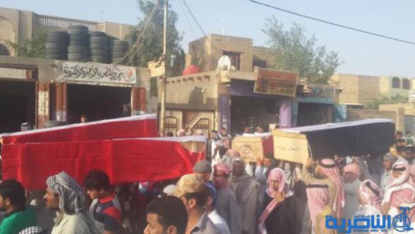 بالصور : تشيع جثامين اربعة من شهداء سبايكر في الرفاعي