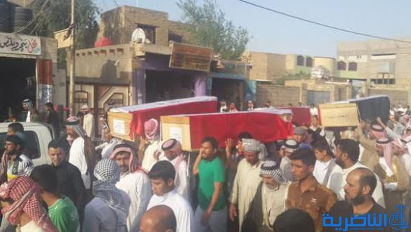 بالصور : تشيع جثامين اربعة من شهداء سبايكر في الرفاعي