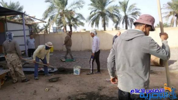 بالصور: تواصل أعمال الصيانة والتأهيل في مبرة التضامن للأيتام في سوق الشيوخ
