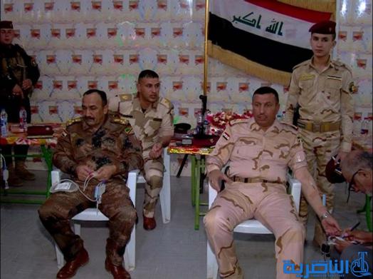  بالصور :عمليات الرافدين تنظم حملة للتبرع بالدم دعما لجرحى المعارك ضد داعش