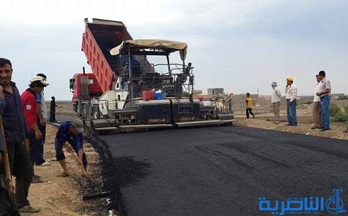 البلديات تباشر بتنفيذ مشروع مدخل ناحية كرمة بني سعيد