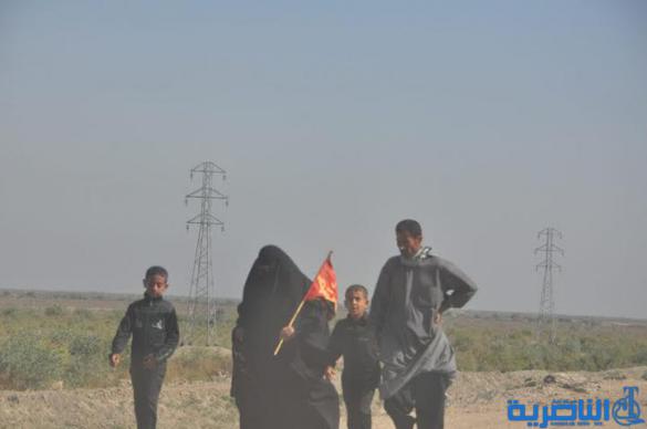  بالصور : وصول طلائع زوار البصرة الى الجبايش والمنار  