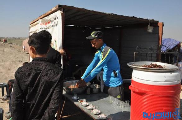 بالصور : وصول طلائع زوار البصرة الى الجبايش والمنار  