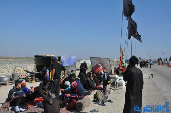  بالصور : وصول طلائع زوار البصرة الى الجبايش والمنار  
