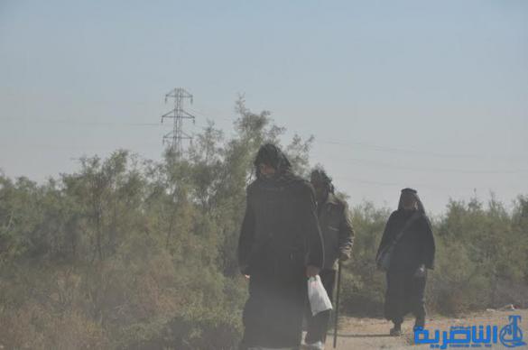  بالصور : وصول طلائع زوار البصرة الى الجبايش والمنار  