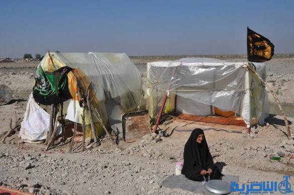  بالصور : وصول طلائع زوار البصرة الى الجبايش والمنار  