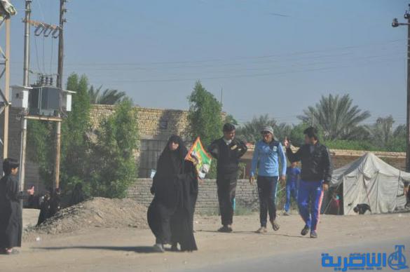  بالصور : وصول طلائع زوار البصرة الى الجبايش والمنار  