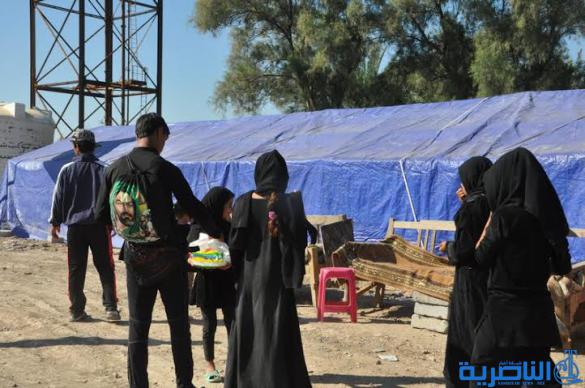  بالصور : وصول طلائع زوار البصرة الى الجبايش والمنار  