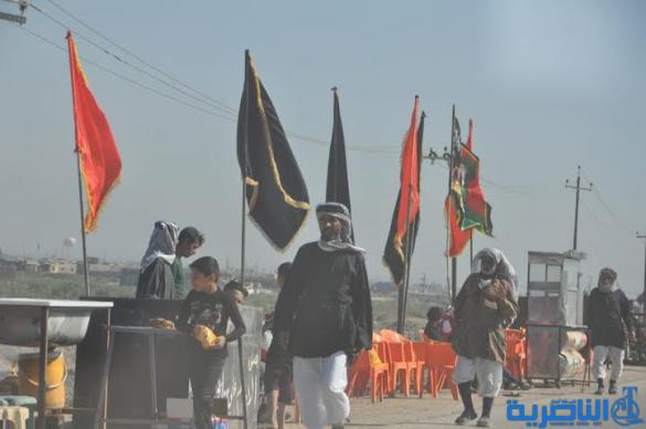  بالصور : وصول طلائع زوار البصرة الى الجبايش والمنار  