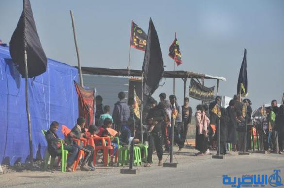  بالصور : وصول طلائع زوار البصرة الى الجبايش والمنار  