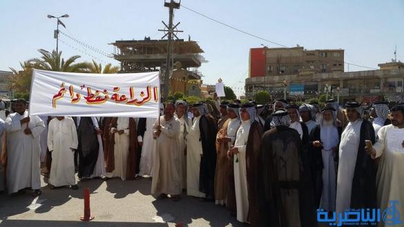 فلاحو ذي قار يتظاهرون للمطالبة بصرف مستحقاتهم المالية المتاخرة - تقرير مصور -