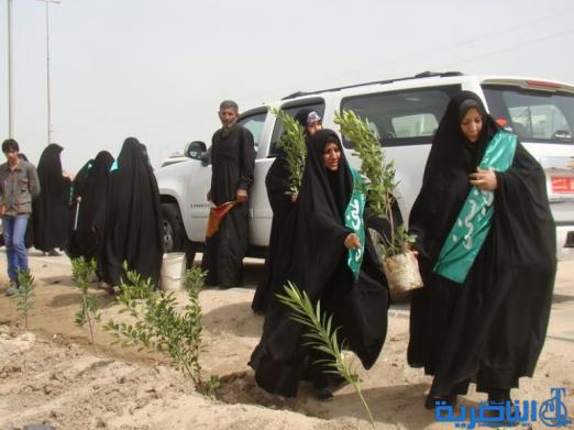 جمعية التضامن النسوي تنظم حملة تشجير في المحافظة 