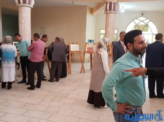 احتفاء بعيد المراة ، فنانات تشكيليات يقمن معرضا للرسم في سوق الشيوخ - تقرير مصور -