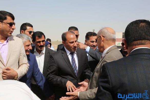 محافظ ذي قار يعلن خلال مؤتمر صحفي مشترك مع وزير النقل قرب افتتاح مطار ذي قار الدولي