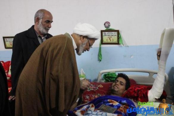 الشيخ محمد مهدي الناصري: ما شهدناه من عزيمة وإصرار لدى جرحى الحشد الشعبي يجعلنا نتزود منهم الدروس والعبر‎