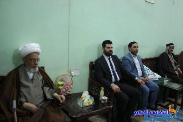 وفد من العتبة العباسية يبحث مع آية الله الشيخ الناصري إقامة اسبوع ثقافي تراثي في محافظة ذي قار