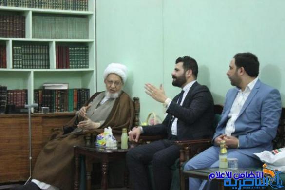 وفد من العتبة العباسية يبحث مع آية الله الشيخ الناصري إقامة اسبوع ثقافي تراثي في محافظة ذي قار