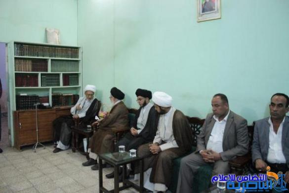 سماحة آية الله الشيخ محمد باقر الناصري يستقبل ممثل الإمام الخامنئي في العراق السيد مجتبى الحسيني‎