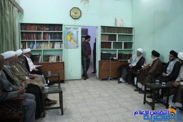سماحة آية الله الشيخ محمد باقر الناصري يستقبل ممثل الإمام الخامنئي في العراق السيد مجتبى الحسيني‎