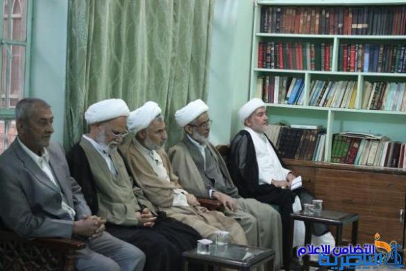 سماحة آية الله الشيخ محمد باقر الناصري يستقبل ممثل الإمام الخامنئي في العراق السيد مجتبى الحسيني‎
