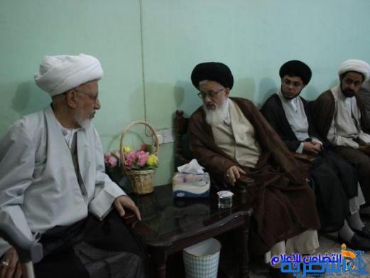 سماحة آية الله الشيخ محمد باقر الناصري يستقبل ممثل الإمام الخامنئي في العراق السيد مجتبى الحسيني‎