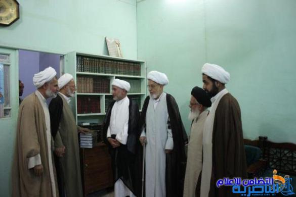 سماحة آية الله الشيخ محمد باقر الناصري يستقبل ممثل الإمام الخامنئي في العراق السيد مجتبى الحسيني‎