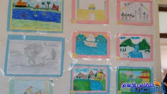 بالصور :: مدرسة التضامن الثالثة في الجبايش تحقق المركز الأول في المعرض السنوي للفنون التشكيلية