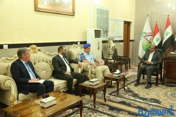 الناصري يبحث مع مسؤول اوربي سبل دعم القوات الامنية في ذي قار