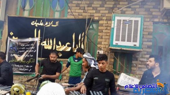 بالصور...من حسينية أهالي الناصرية في كربلاء صبيحة يوم أربعينية الامام الحسين (ع)وأستقبال الزوار من اهالي تلعفروناحية بشير