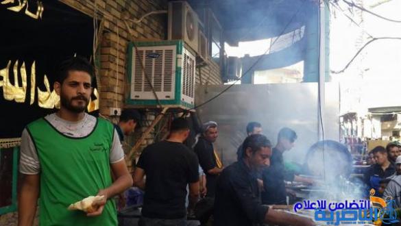 بالصور...من حسينية أهالي الناصرية في كربلاء صبيحة يوم أربعينية الامام الحسين (ع)وأستقبال الزوار من اهالي تلعفروناحية بشير