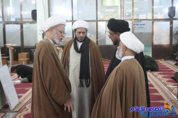 بحضور الشيخ محمد مهدي الناصري..مدرسة العلوم الدينية في الناصرية تجري امتحانات الفصل الأول للدراسة الحوزوية - مصور-‎