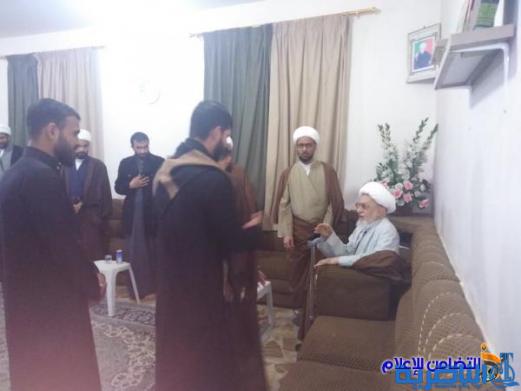 بالصور: آية الله الشيخ الناصري يستقبل وفدا من طلبة مدرسة الشيخ الخويبراوي الدينية في النجف‎