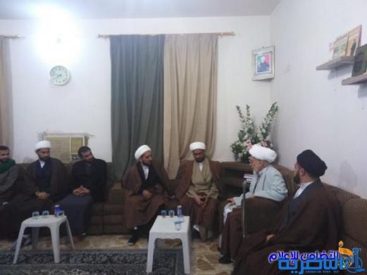بالصور: آية الله الشيخ الناصري يستقبل وفدا من طلبة مدرسة الشيخ الخويبراوي الدينية في النجف‎