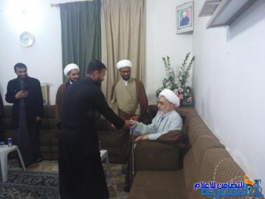 بالصور: آية الله الشيخ الناصري يستقبل وفدا من طلبة مدرسة الشيخ الخويبراوي الدينية في النجف‎