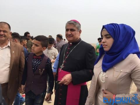 بالصور : وفد مسيحي يحيي قداسا في اور الاثرية ويزور اهوار الجبايش