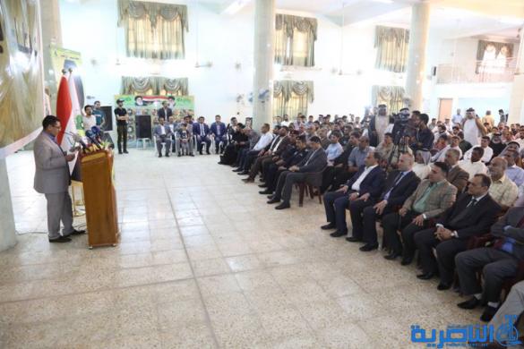 الناصري يشارك في احتفالية تأسيس منظمة بدر ، ويؤكد التزام الحكومة المحلية بدعم جميع القوى السياسية وفصائل المقاومة المجاهدة
