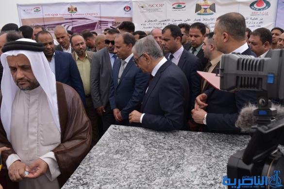 بالصور:محافظ ذي قار ووزير النفط يفتتحون مبنى شركة النفط ووضع حجر الاساس لمشروع مركز التدريب