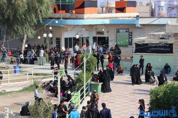 بالصور : مقام الامام علي في الناصرية يستقبل الاف الزوار احياء لذكرى وفاة النبي محمد (ص)