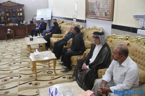 محافظ ذي قار يلتقي عدد من ذوي الشهداء المطالبين بالإسراع بحسم استملاك قطعهم المتجاوز عليها