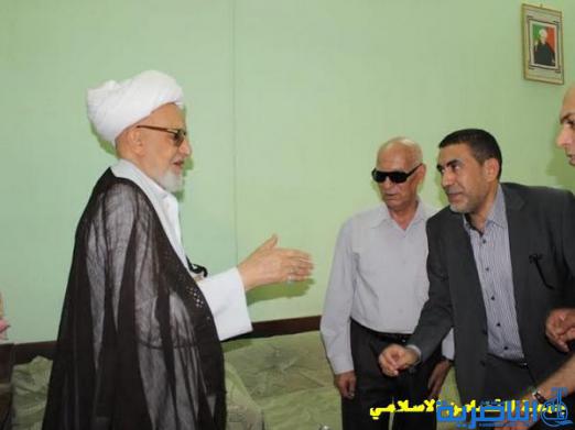 بالصور:اية الله الشيخ الناصري يستقبل المهنئين بمناسبة عيد الفطر المبارك