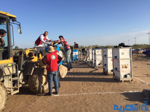 جمعية الهلال الاحمر تنصب محطة لتصفية المياه في البطحاء -تقرير مصور -