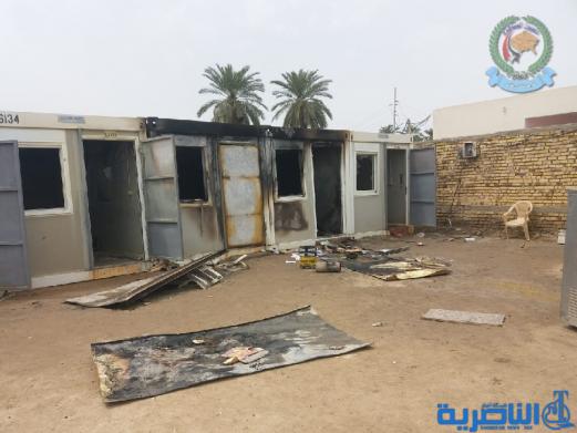 تماس كهربائي يحرق مدرسة كرفانية في سوق الشيوخ دون خسائر بشرية