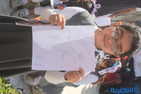  مدرسة العدنانية تقيم معرضا للرسم الحر في ساحة الحبوبي - تقرير مصور -