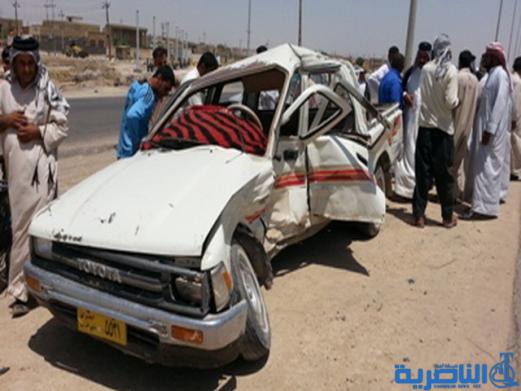 مصرع شخص وإصابة ثلاثة آخرين في حادث سير شمال ذي قار 