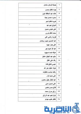 شبكة اخبار الناصرية تنشر اسماء وجبة من صكوك الاسكان