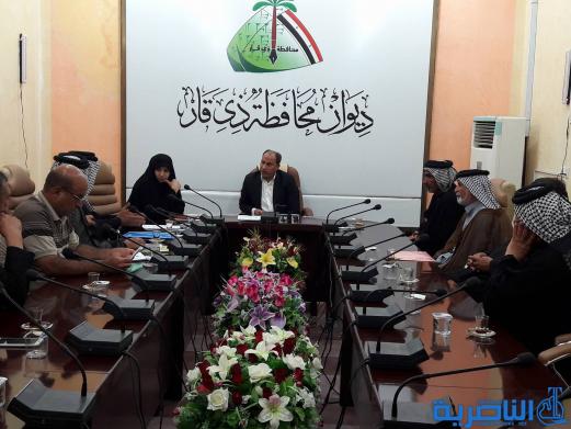 محافظ ذي قار يبحث مع لجنة المبادرة الوطنية للزراعة سبل دعم الانتاج المحلي