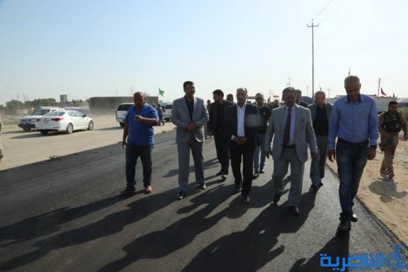 الناصري: المباشرة باعمال تبليط تقاطع سوق الشيوخ بالجهود الذاتية