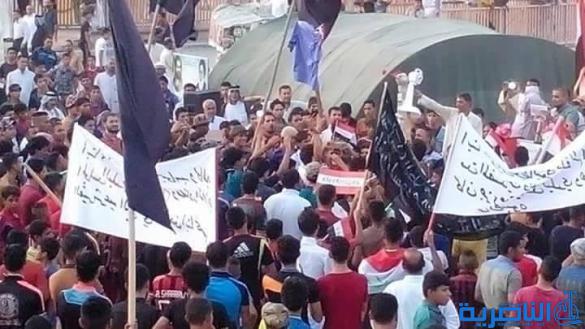  العشرات يتظاهرون في الغراف للمطالبة بتحسين الخدمات ومحاسبة المفسدين – تقرير مصور-